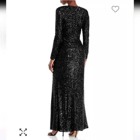 Eliza J Sequined Wrap Gown - Picture 5 of 10